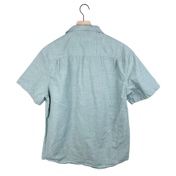 Hawker Rye Men's Light Green Chambray Button Down Shirt Slim Fit Cotton Size XL - Picture 2 of 5